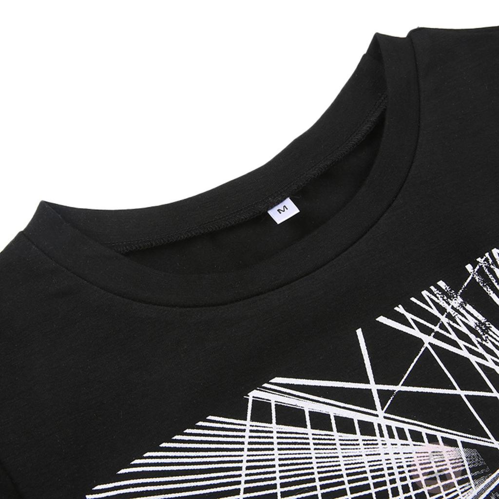 Áo Thun Tay Ngắn Cổ Tròn In Hình Thành Phố Thời Trang Cho Nữ