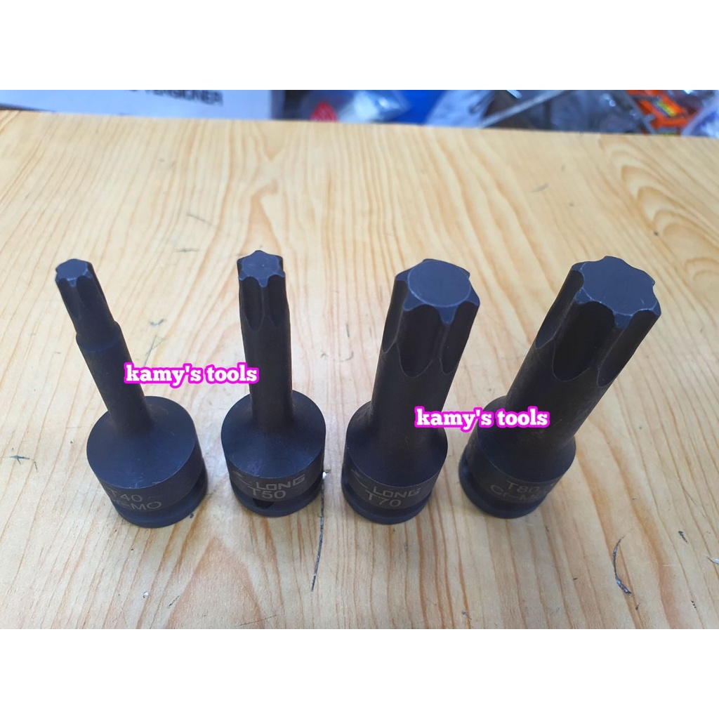 Đầu tuýp lú đầu bông sao 1/2 inch dài 78mm T40 T50 T55 T60 T70 T80 T90 T100