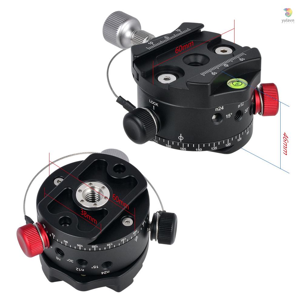 ANDOER Gậy Ba Chân Đầu Bi yula) Và DH-60 Pan Xoay Tròn Bằng Hợp Kim Nhôm Max Máy Ảnh 3Lbs 3Lbs Chuyên Dụng Chất Lượng Cao