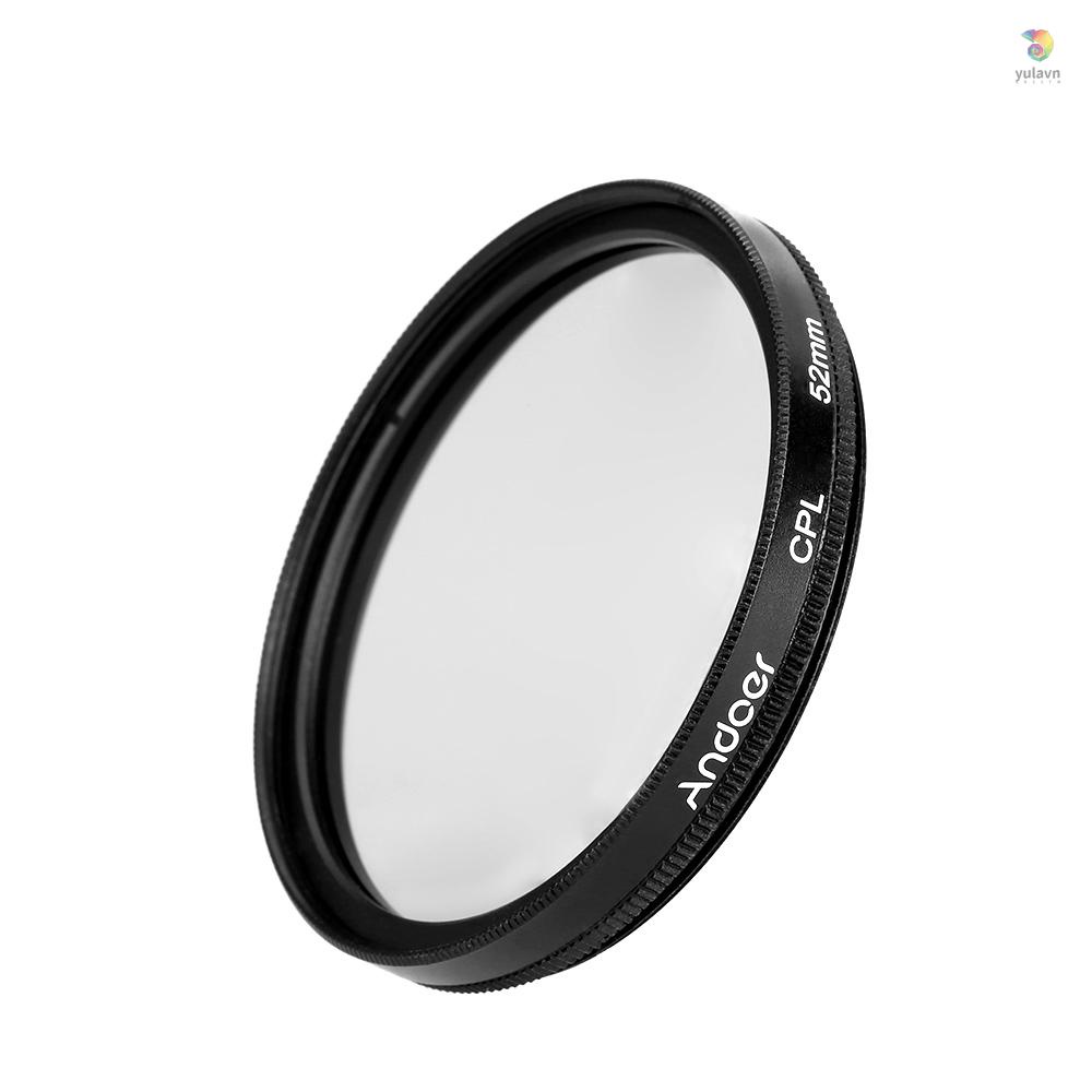 Kính Lọc Phân Cực Andoer 52mm Cho Máy Ảnh DSLR
