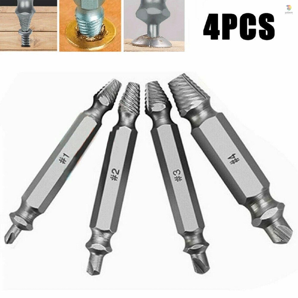 Bộ 4 Mũi Khoan Tháo Gỡ Ốc Vít Bị Hỏng
