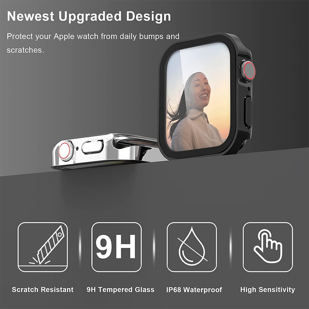 Ốp Bảo Vệ Mặt Đồng Hồ Thông Minh Chống Nước Cho Series 8 7 6 5 4 SE t500 t800 t900 SBU3