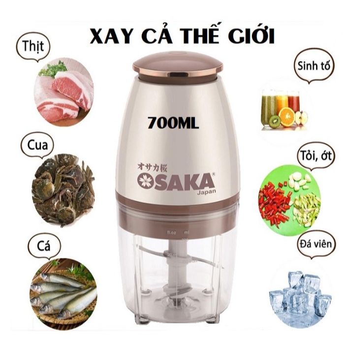 MÁY XAY OSAKA NHẬT BẢN ĐA NĂNG 700ML CÔNG SUẤT 350W XAY THỊT, CÁ , RAU CỦ QUẢ, XAY SINH TỐ CỰC NHANH CỰC NHUYỄN