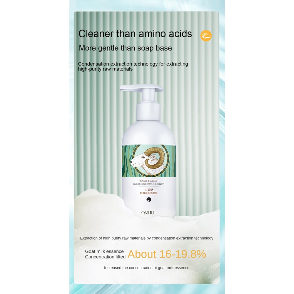 Sữa Rửa Mặt Sữa Dê Làm Trắng Da Tác Động Sâu Kiểm Soát Dầu Vitamin Sữa Rửa Mặt Sữa Rửa Mặt Cho Nam Nữ JULYSTAR