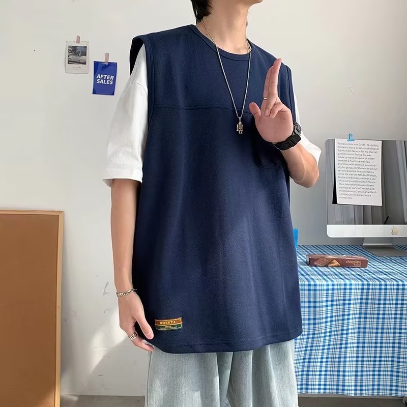 Set Đồ Thể Thao Áo Ba Lỗ Phối Quần Short Dáng Rộng Thời Trang Mùa Hè Cho Nam