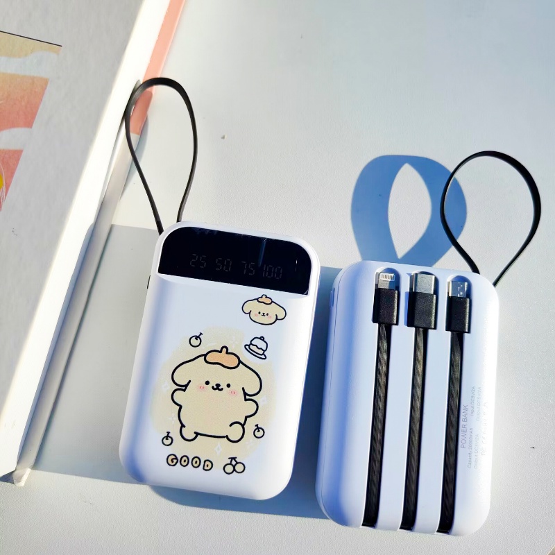 SANRIO Cục Sạc Dự Phòng Mini 20000mAh Họa Tiết Hoạt Hình Dễ Thương