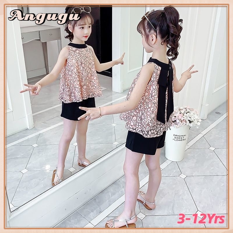 Set Đồ Mùa Hè 2 Món Gồm Áo + Quần Dài Thời Trang Hàn Quốc Cho Bé Gái 3-4 - 5-6 - 7-8 - 9-10 - 11-12 Tuổi 2023 Áo Thun Thiết Kế Mới Năng Động Thời Trang