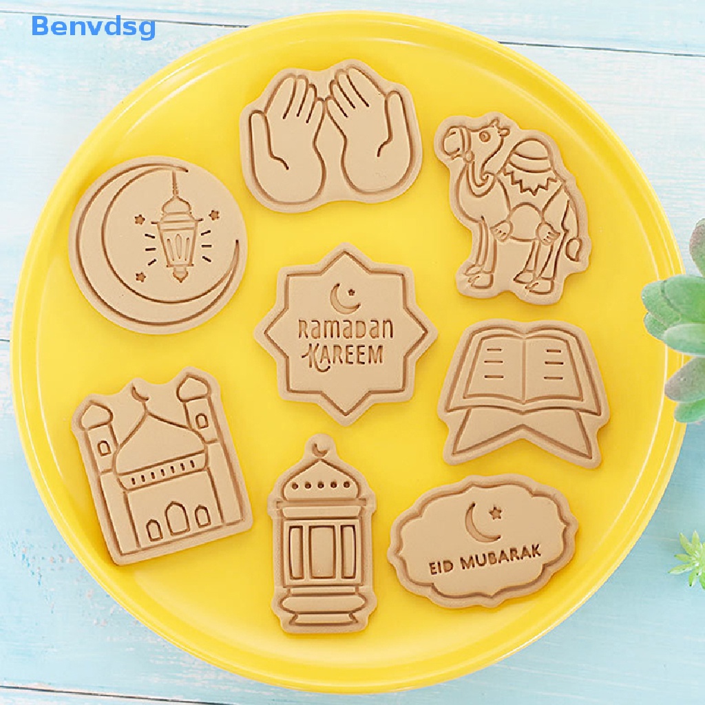 Set 8 Khuôn Cắt Bánh Quy Dạng Nhấn Tạo Hình Chủ Đề Hồi Giáo