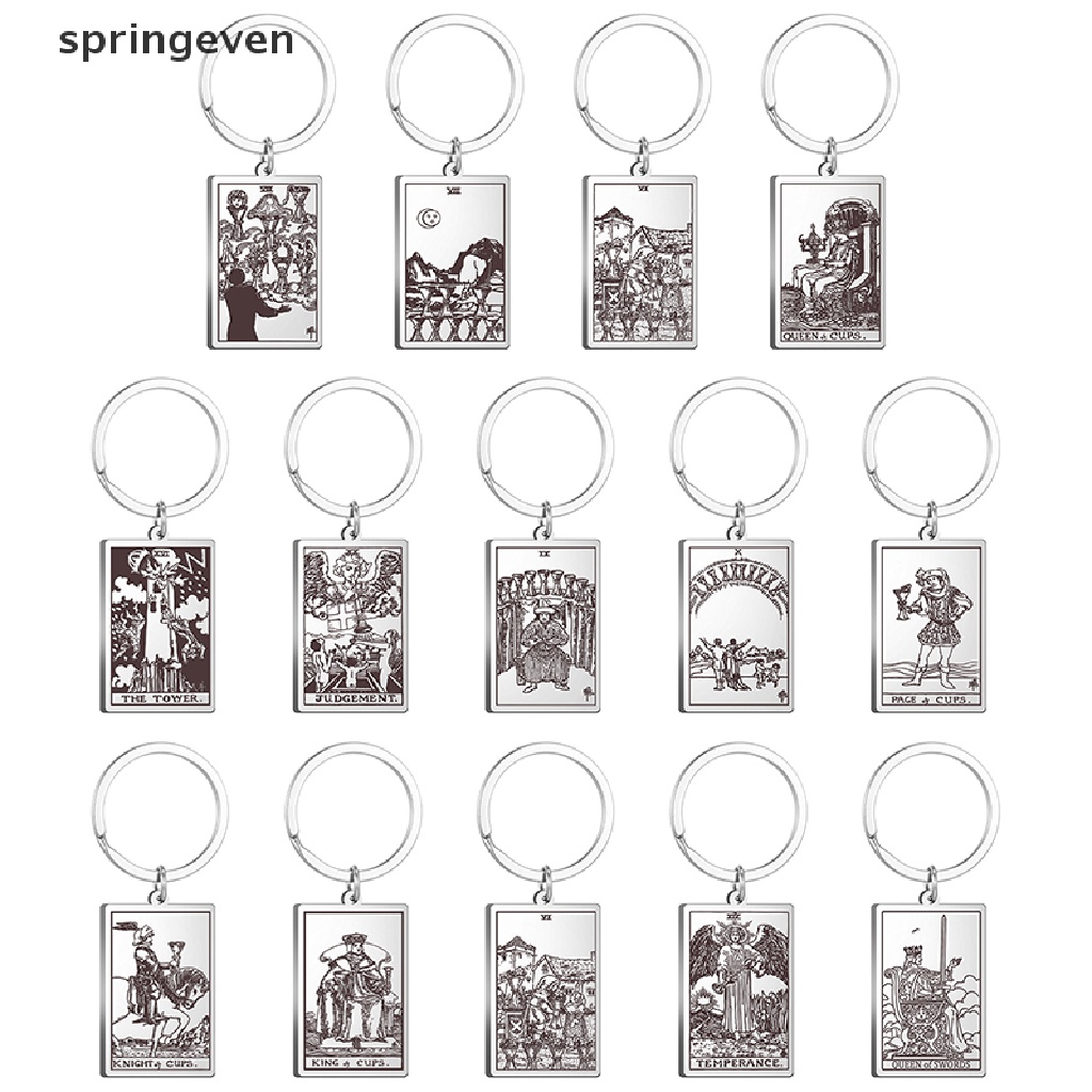 Móc Khóa Mặt Thẻ Bài Tarot Cổ Điển Cho Nam Nữ