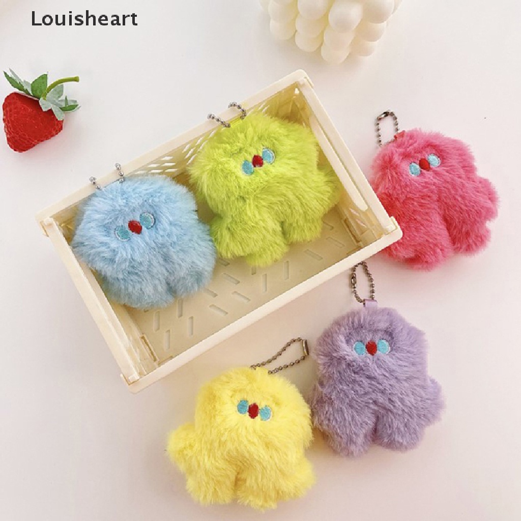 Louisheart Móc Chìa Khóa Hình Thỏ Nhồi Bông Mềm Mịn Dễ Thương