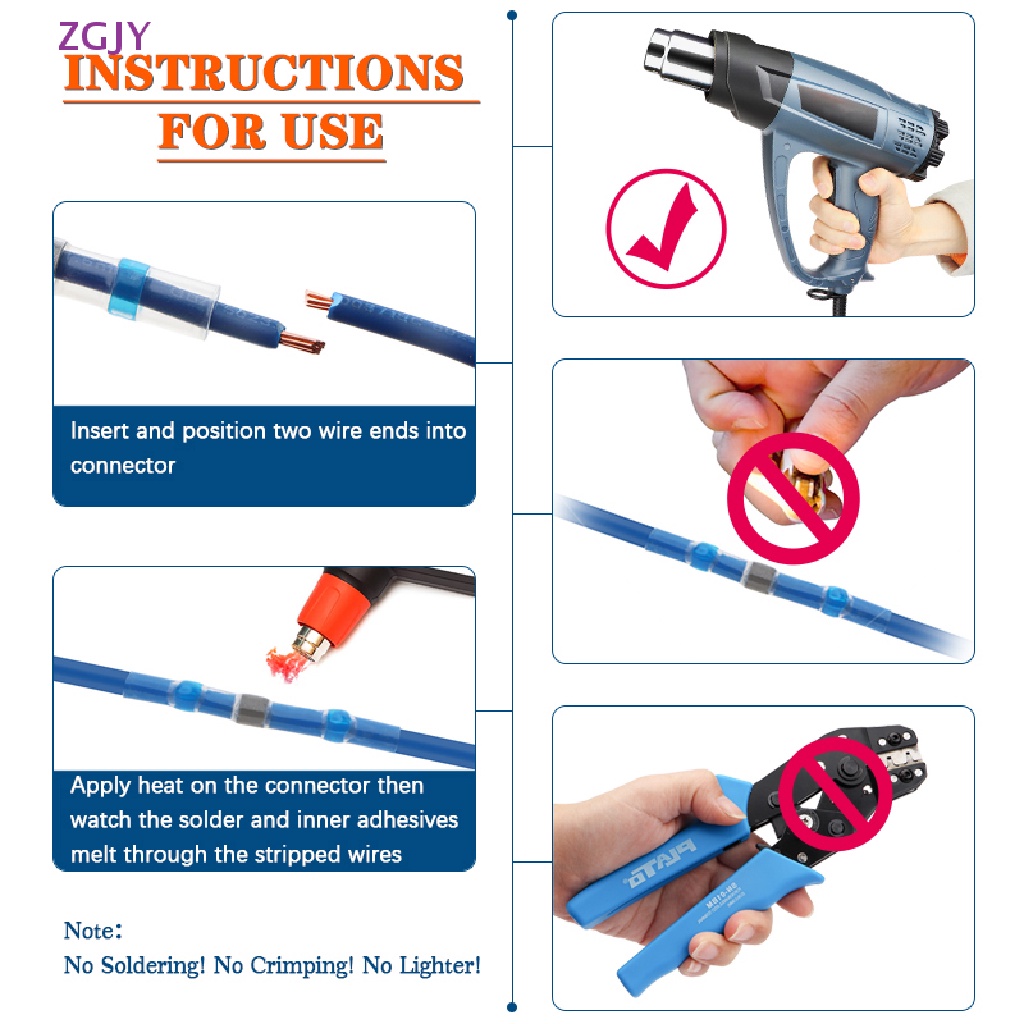 Set 50 Đầu Nối Dây Co Nhiệt AWG26-10 Mới