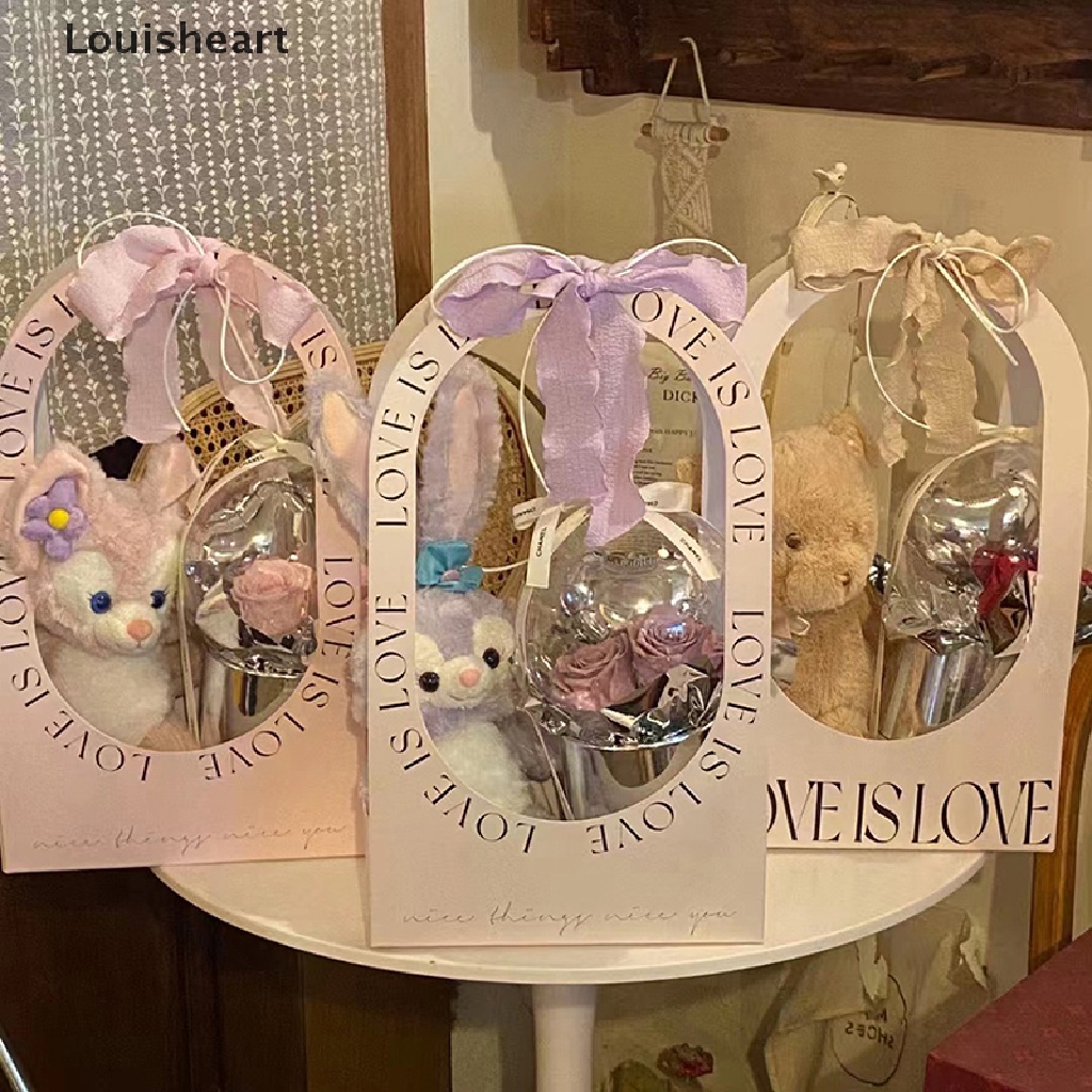 Giỏ Hoa Giấy Kraft Louisheart Chống Thấm Nước Có Quai Cầm Tiện Lợi