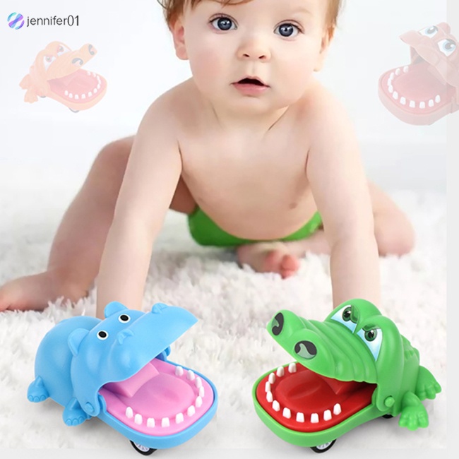 Đồ Chơi Cá Sấu Hoạt Hình Mini Kéo Tay Để Cắn Cho Bé