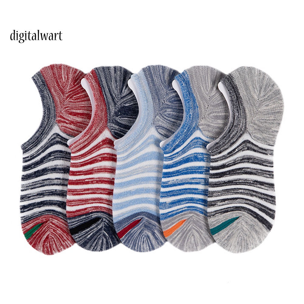 Kỹ Thuật Số| Set 5 Đôi Tất Nam Chống Trượt Họa Tiết Sọc Thời Trang