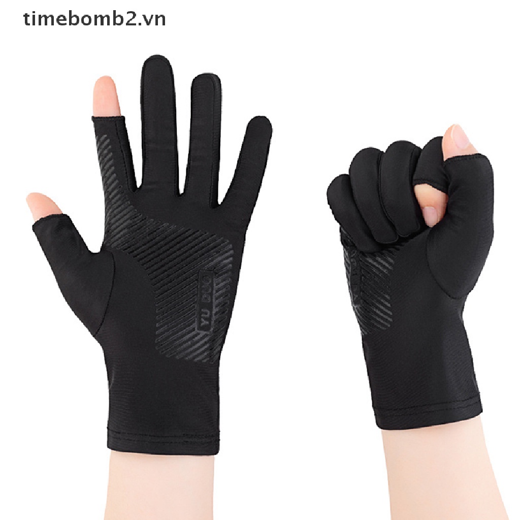 { # Găng Tay Lụa Lạnh Chống Nắng / Chống Tia UV Có Thể Chạm Màn Hình Cảm Ứng Thoáng Khí
