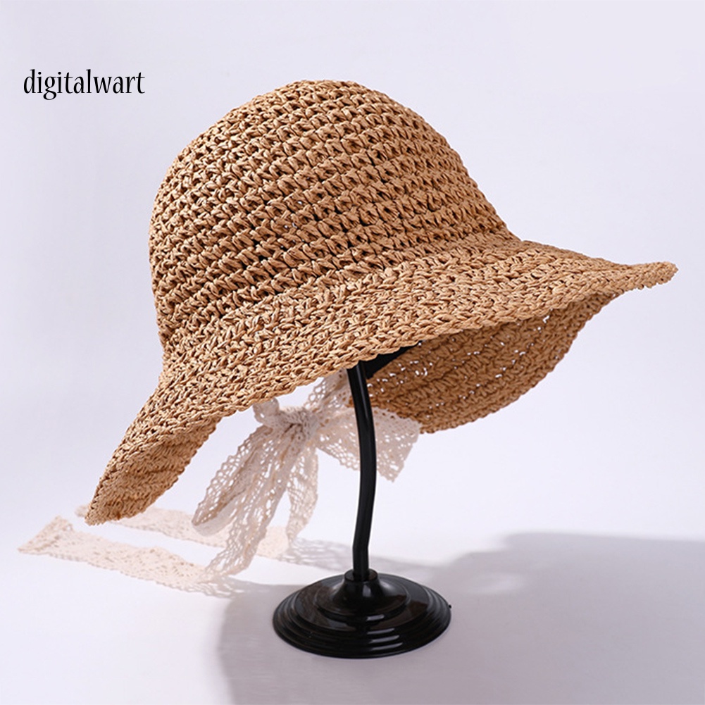 Kỹ Thuật Số| Nón Cối Rộng Vành Phối Ren Hoa Thiết Kế Hợp Thời Trang