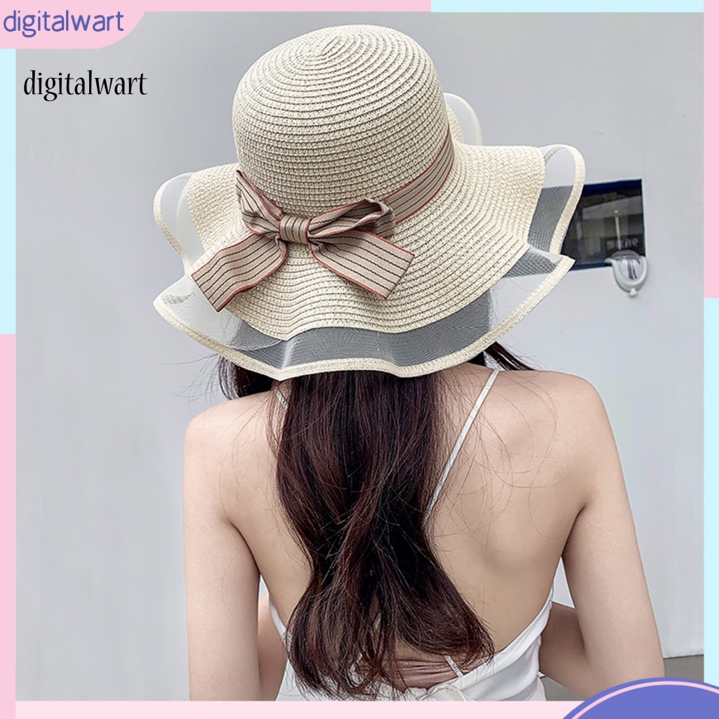 Kỹ Thuật Số| Mũ Rộng Vành Chống Nắng Chất Liệu Thân Thiện Với Da Thời Trang Đi Biển Mùa Hè Cho Nữ