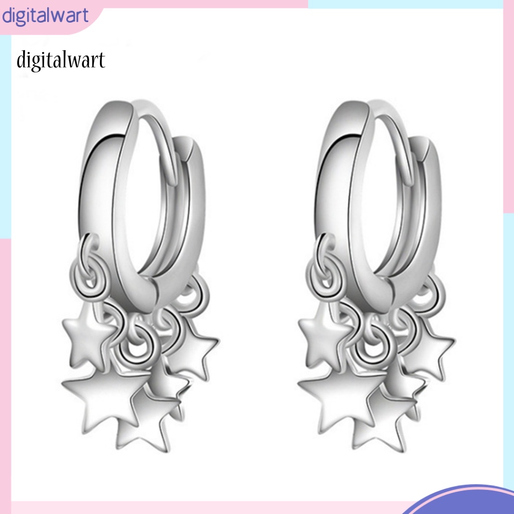 Kỹ Thuật Số| Đôi Bông Tai Dáng Rơi Họa Tiết Ngôi Sao Thời Trang Cho Nữ