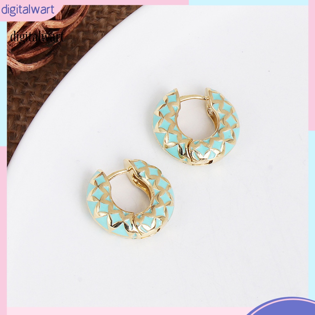 Kỹ Thuật Số| 1 Đôi Bông Tai Tròn Nhiều Màu Phong Cách Bohemia Dành Cho Nữ