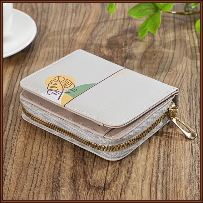 Ví Da Pu Đa Năng Họa Tiết Hoa Xinh Xắn Cho Nữ