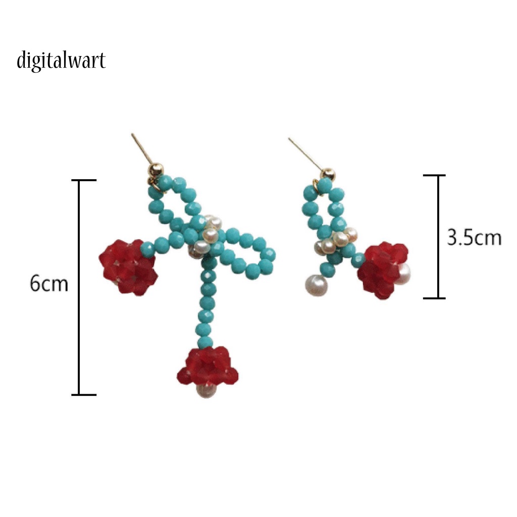 Kỹ Thuật Số| Bông Tai Chuỗi Hạt Ngọc Trai Phối Hoa Thanh Lịch Cho Nữ