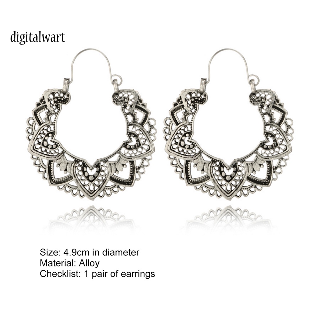 Kỹ Thuật Số| 1 Đôi Bông Tai Hợp Kim Dáng Dài Hình Cánh Hoa Màu Vàng / Bạc Phong Cách Bohemian Cổ Điển Thời Trang Cho Nữ