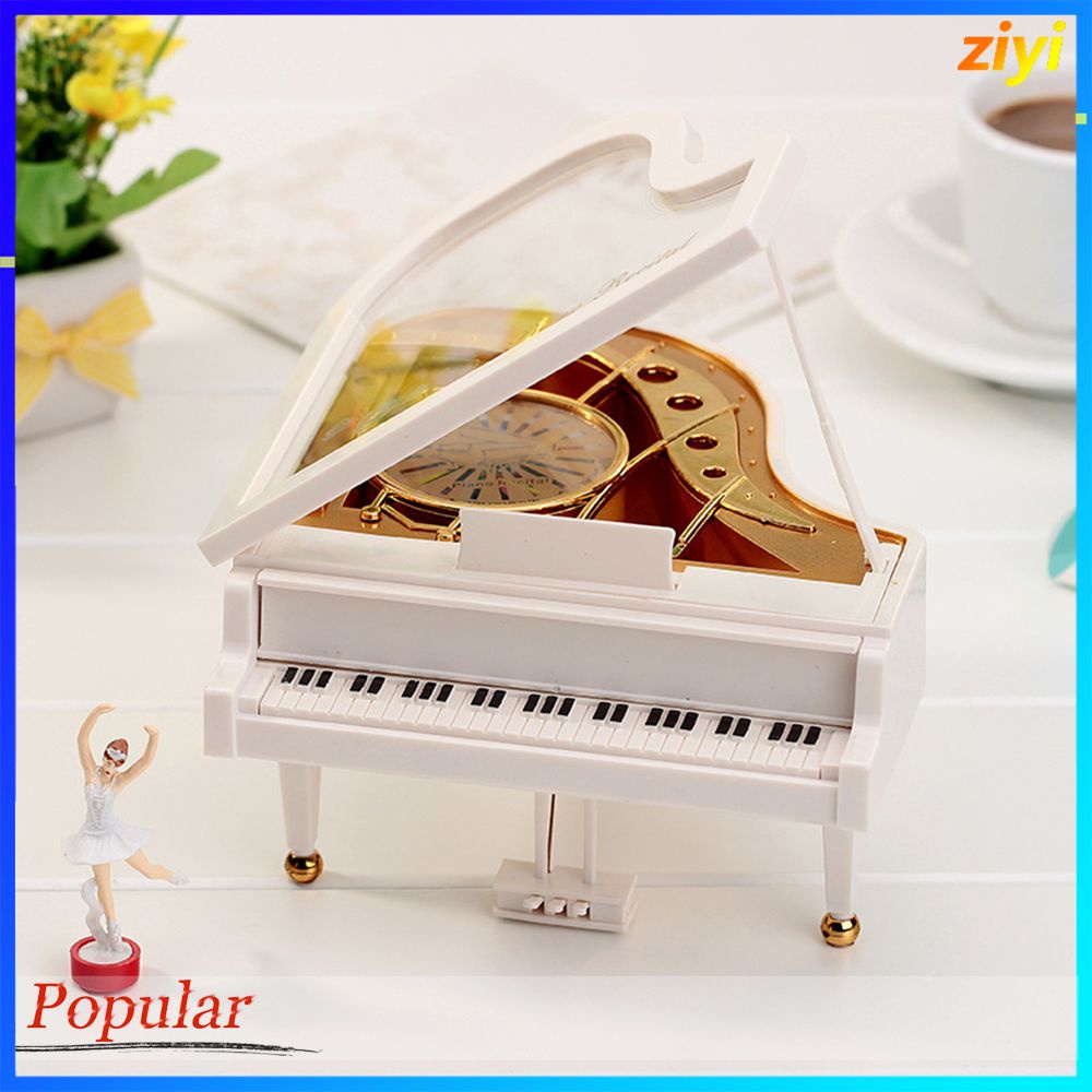 Hộp Nhạc Hình Đàn Piano Mini Bằng Kim Loại Dùng Làm Quà Tặng Sinh Nhật / Đám Cưới / Năm Mới