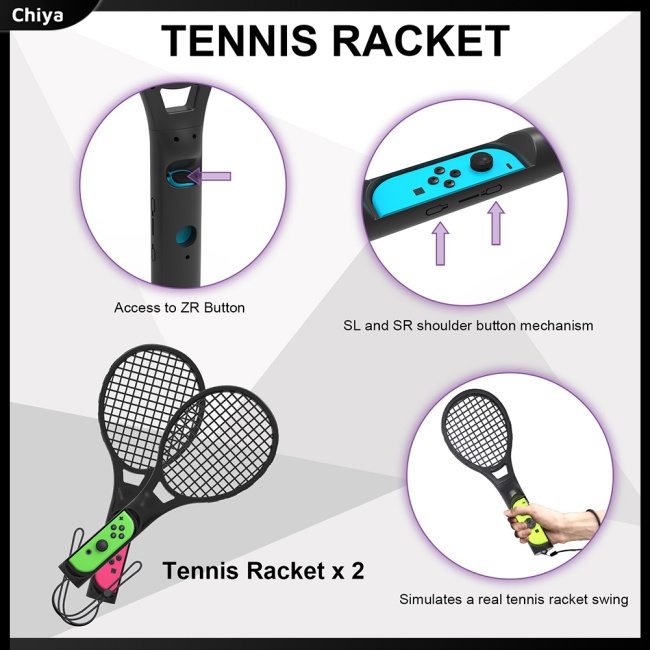 Bộ Phụ Kiện Thể Thao 12 Trong 1 Gồm Tay Cầm Và Dây Đeo Cổ Tay Tương Thích Với Switch