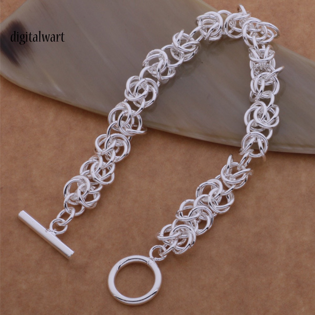 Kỹ Thuật Số| Vòng Tay Mạ Bạc Thiết Kế Tối Giản Cho Nữ