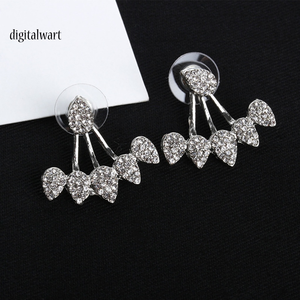 Kỹ Thuật Số| 1 Đôi Bông Tai Hình Giọt Nước Đính Đá Thời Trang Dành Cho Nữ