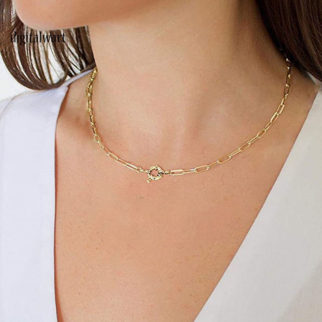 Kỹ Thuật Số| Vòng cổ HợP Kim HìNh Oval ĐíNh Đá Xinh XắN