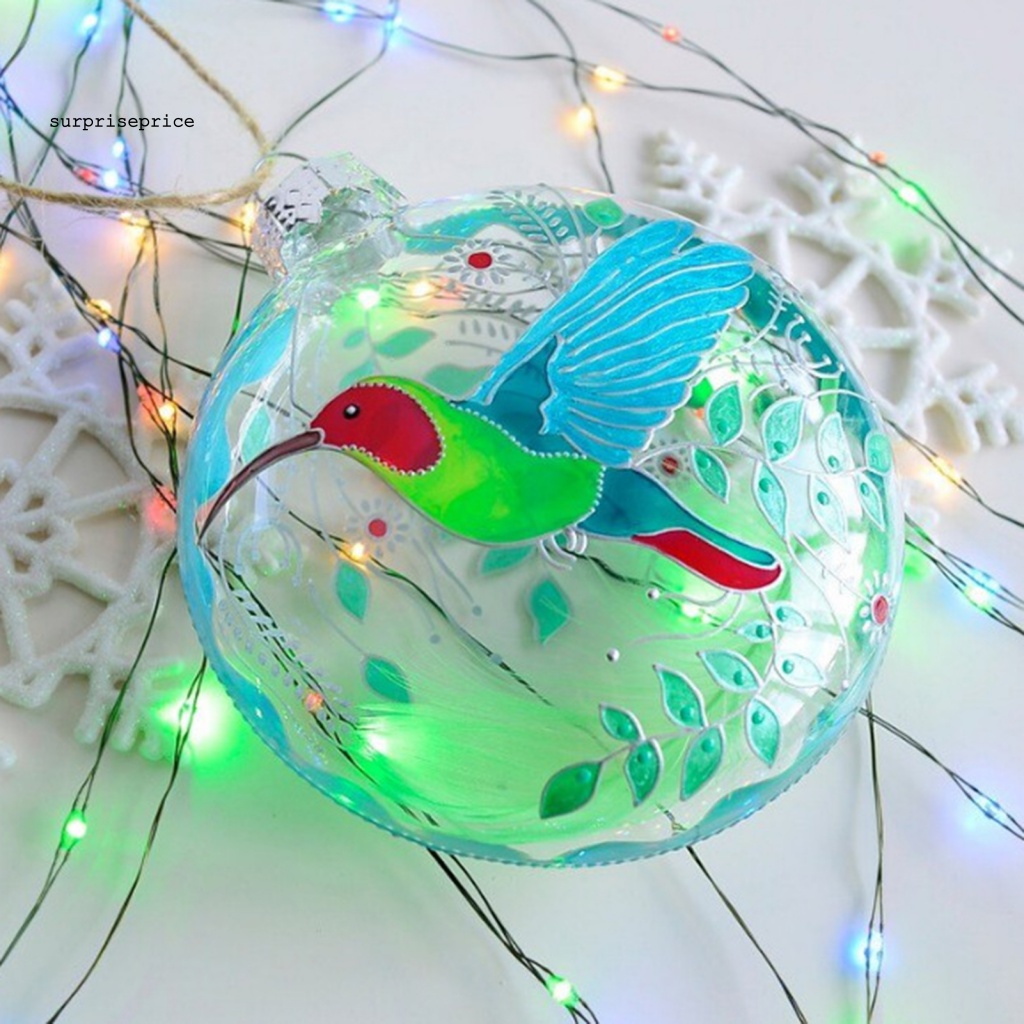 Spa Mặt Dây Chuyền Acrylic Hình Chim Ruồi Thủ Công Viền Mịn Trang Trí Cây Thông Giáng Sinh Cho Bữa Tiệc