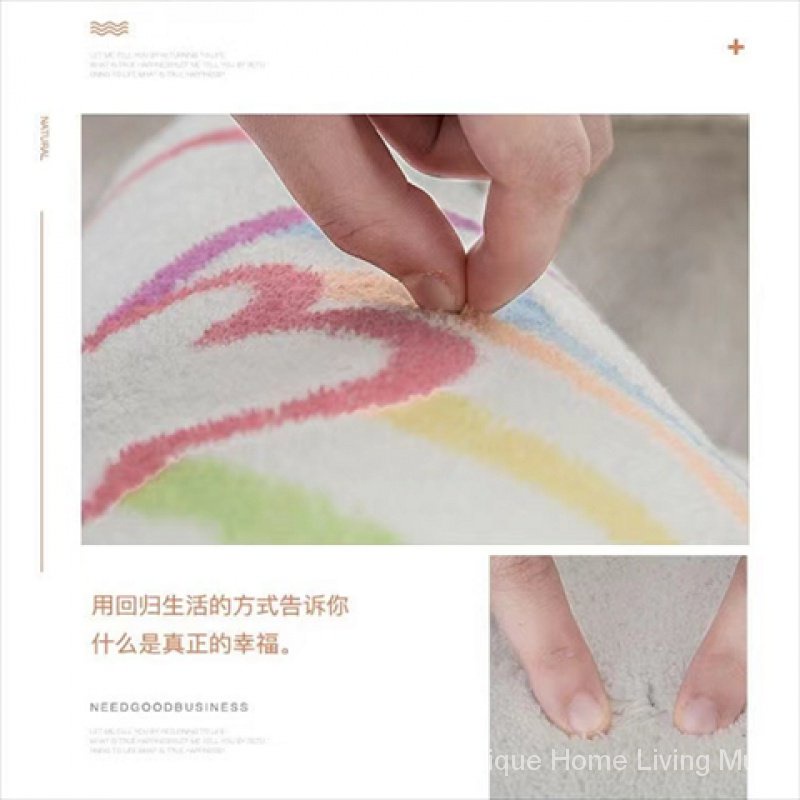 Thảm Trải Sàn Phòng Khách / Phòng Ngủ Bằng Chất Liệu Cashmere Dày Dặn Phong Cách Bắc Âu