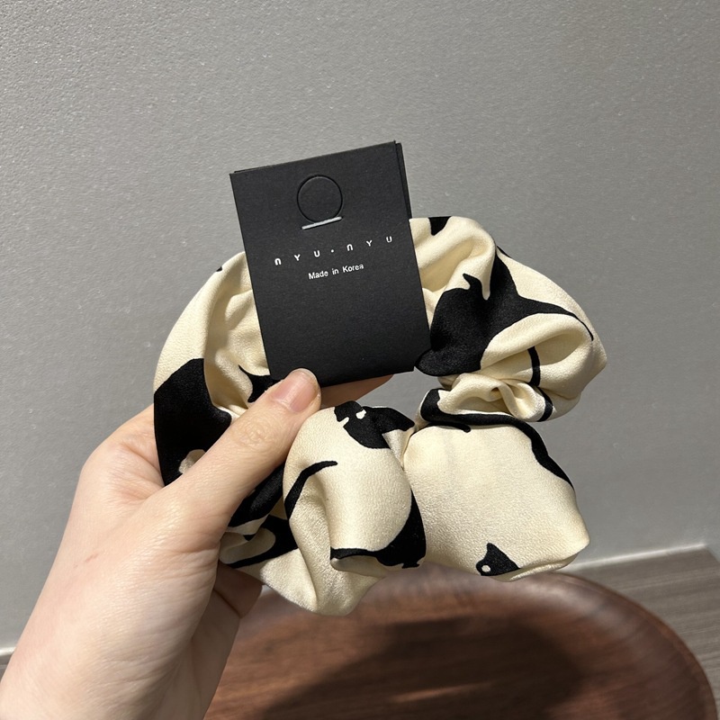 Dây Buộc Tóc Cao Su Satin Họa Tiết Ngựa Vằn Phong Cách Hàn Quốc Đơn Giản Dành Cho Nữ