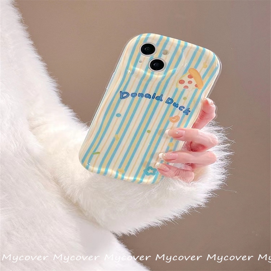 Ốp Điện Thoại Silicon Mềm Họa Tiết Pizza Sọc Nhiều Màu Cho iPhone 14 13 12 11 Pro Max X XR Xs Max 6 7 8 Plus