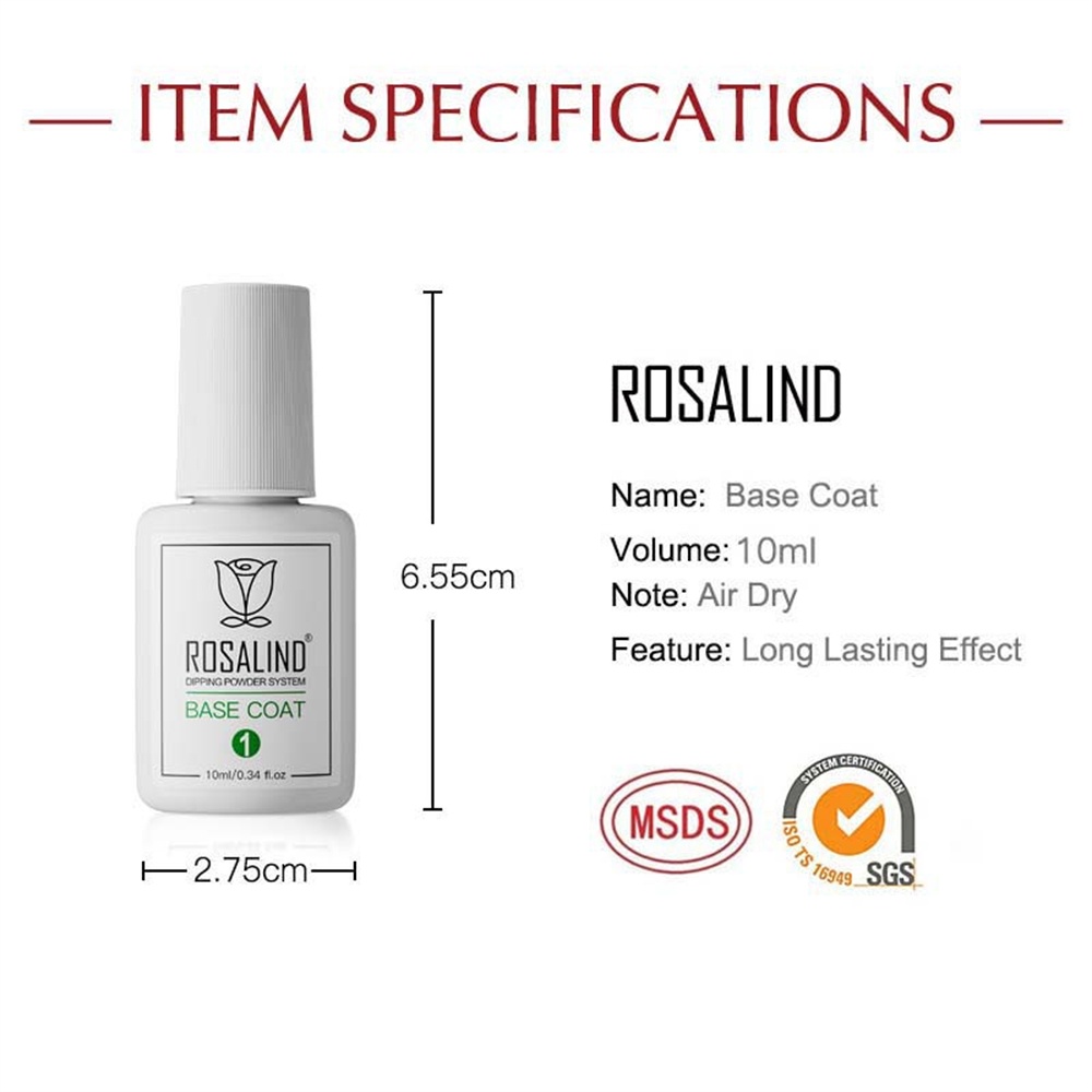 Bột Đắp Móng Rosalind Dạng Lỏng 10ml 4 Màu Sắc Tùy Chọn