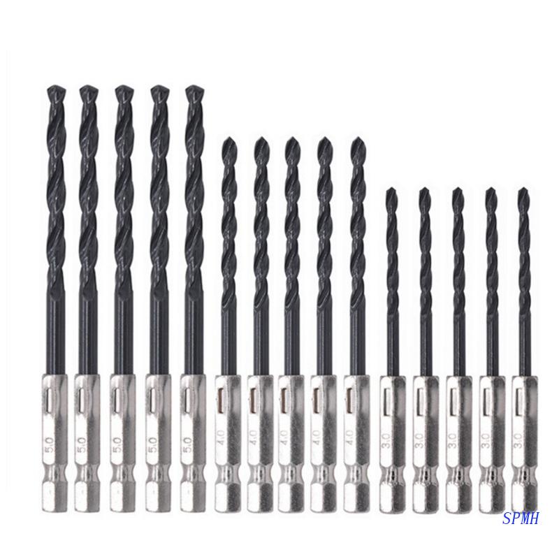 Bộ Mũi Khoan Điện Lục Giác Màu Đen Bằng Nhựa / Kim Loại 3mm4mm5mm Siêu Bền Chất Lượng Cao