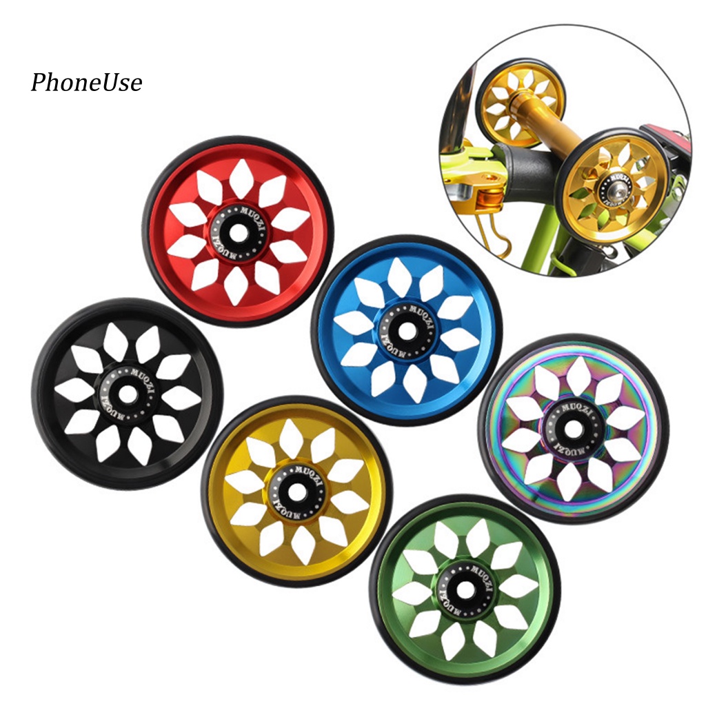 1 Cặp Bánh Xe Đạp Gập Gọn Nhẹ Bằng PU MUQZI Kèm Bu Lông Cho Brompton