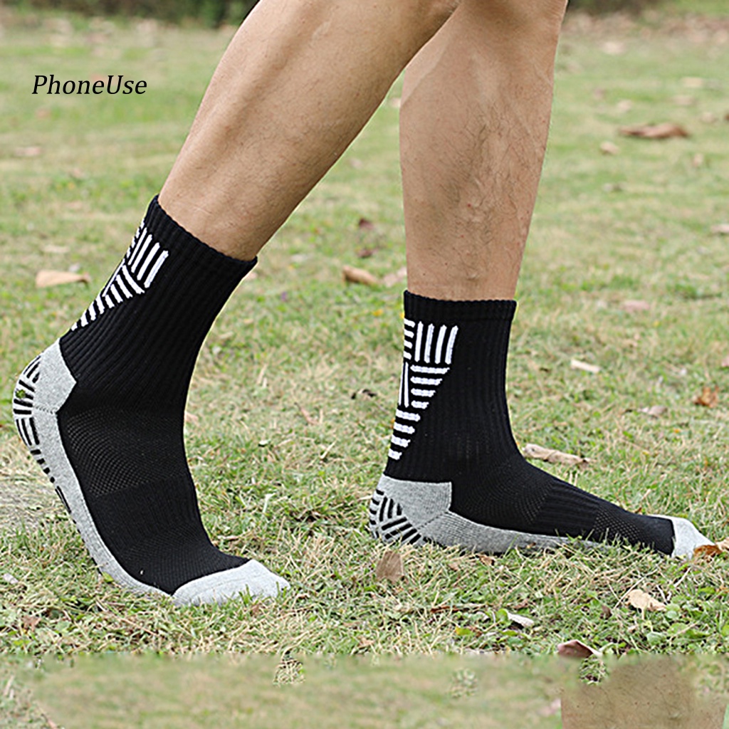 1 Đôi Tất Thể Thao Da PU Chống Trượt Thấm Hút Mồ Hôi Cho Nam