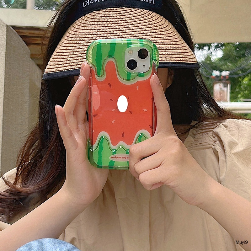 Mới Ốp Điện Thoại Dẻo Họa Tiết Cây Kem / Dưa Hấu / Dưa Hấu Kèm Giá Đỡ Cho IPhone14ProMax 13ProMax IPhone12 Pro MAX / 11Promax IPhone14 / 13Pro