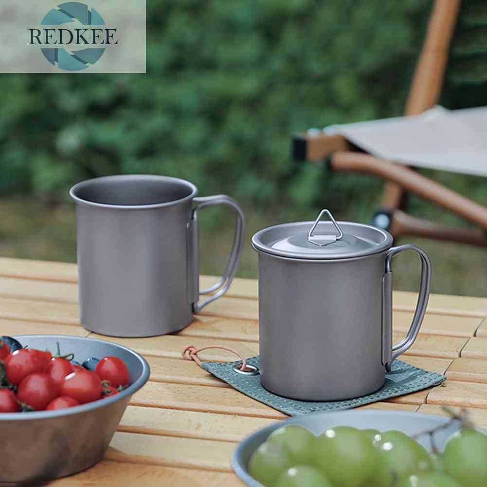 Cốc Uống Nước Bằng Titan Siêu Nhẹ Có Thể Gấp Gọn Tiện Dụng Mang Theo Du Lịch