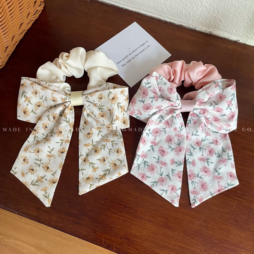 Dây Buộc Tóc Bằng Da Đính Nơ Thời Trang Mùa Hè Cho Nữ