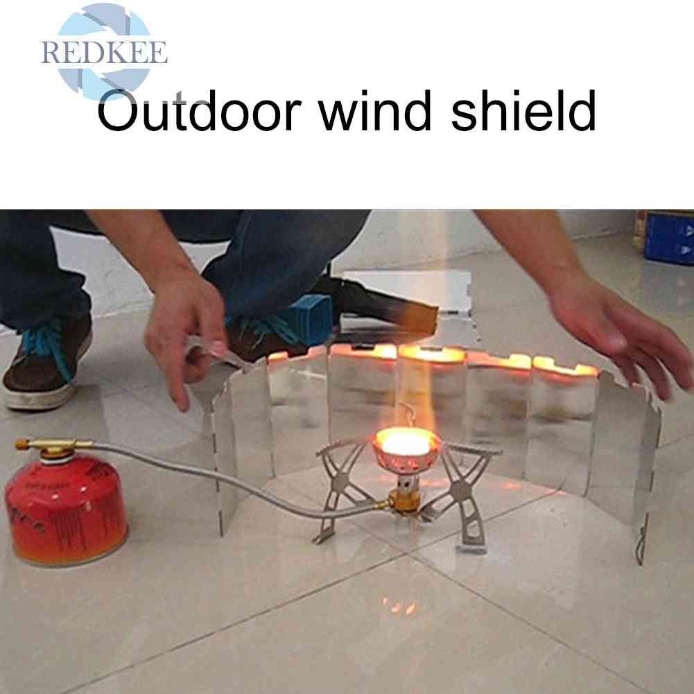 Bộ 9 Tấm Chắn Gió Cho Bếp Gas Cắm Trại