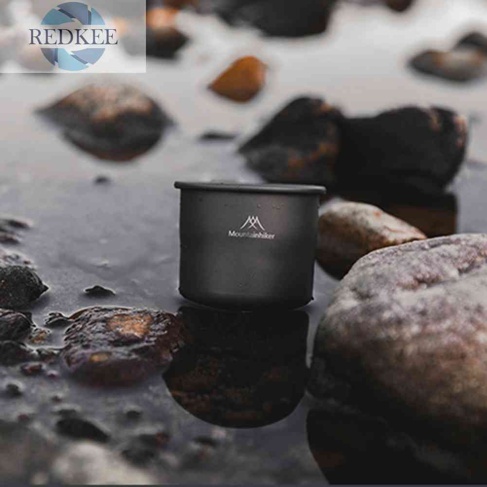 Cốc Uống Nước Cắm Trại Có Tay Cầm Có Thể Gấp Gọn Tiện Dụng