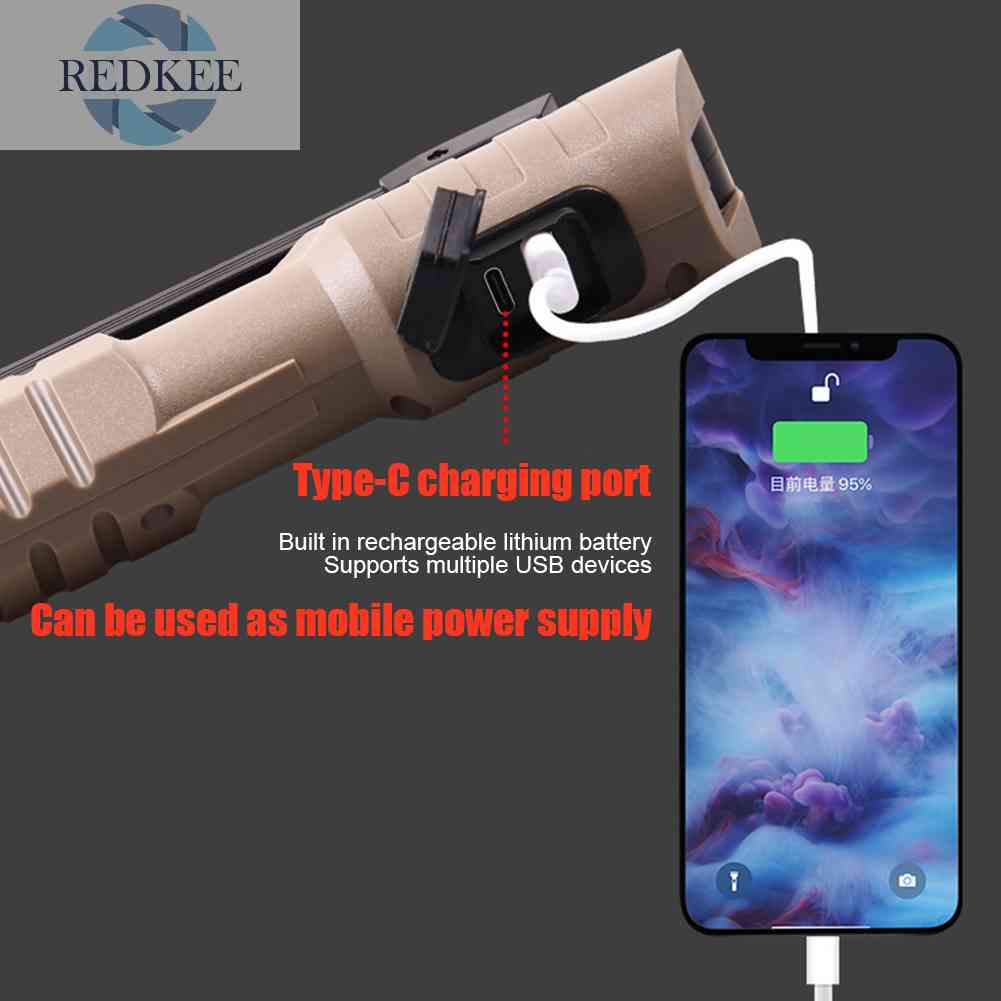 Đèn Pin Hai Mặt COB + XPE LED 400lm Chống Thấm Nước