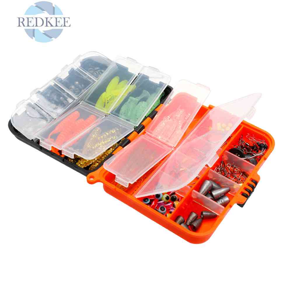 Hộp 205 Mồi Giả Câu Cá Mềm Kèm Hộp Đựng