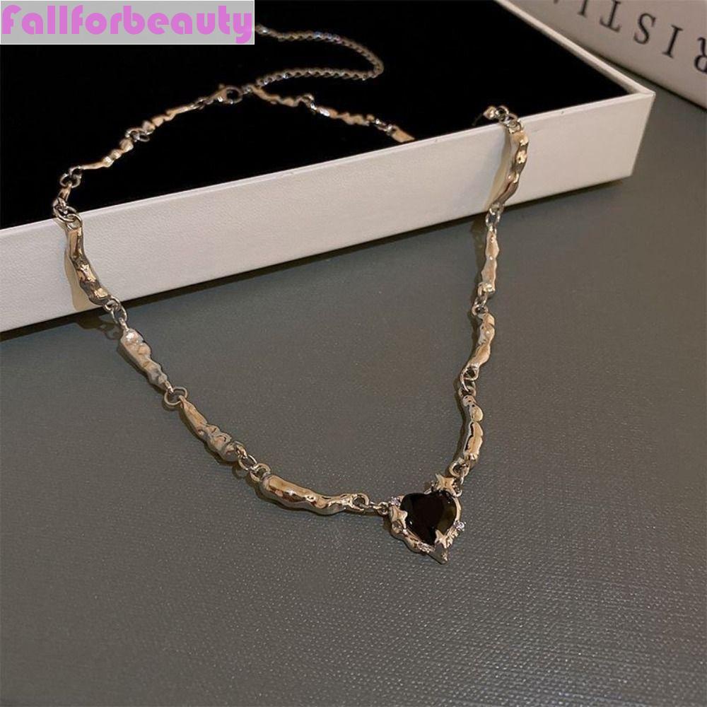 Dây Chuyền Mặt Hình Trái Tim Lấp Lánh Phong Cách Hàn Quốc Cho Nữ|Trang Sức Bằng Hợp Kim Chất Lượng