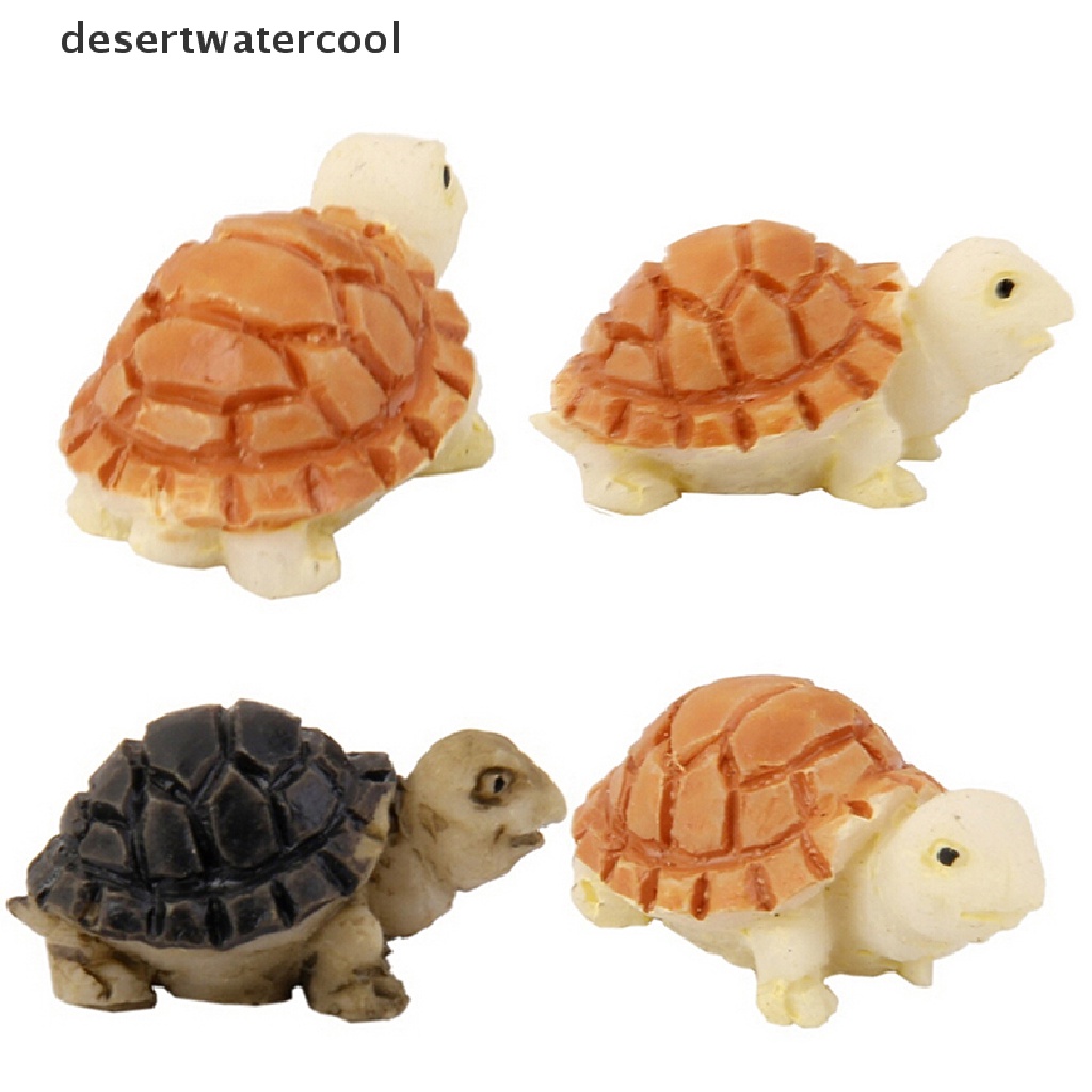 Set 2 Mô Hình Rùa Mini Trang Trí Sân Vườn