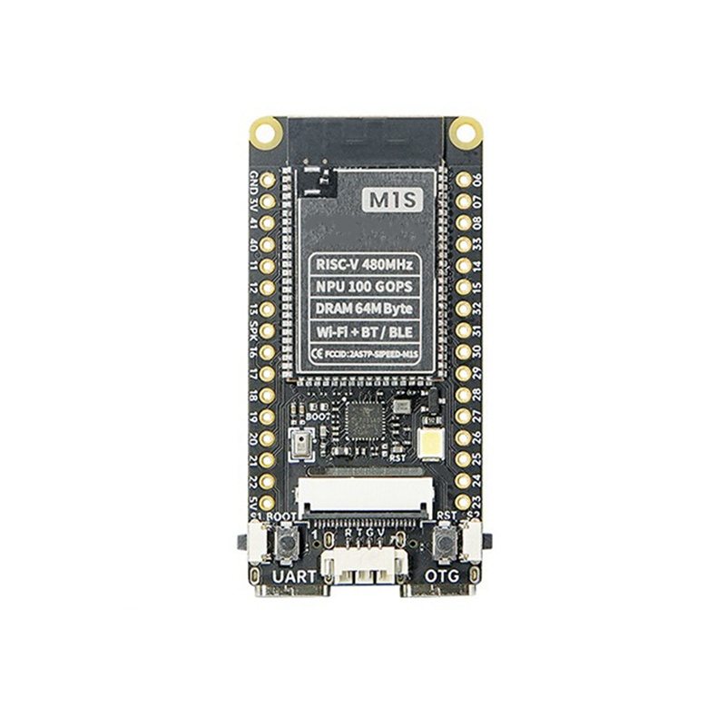 Bảng Mạch Mô Đun M1S BL808 RV64 480MHz + RV32 320MHz + NPU BLAI 100GOPS 16MByte SPI FLASH 2.4G WIFI / BT /BLE Core Thay Thế