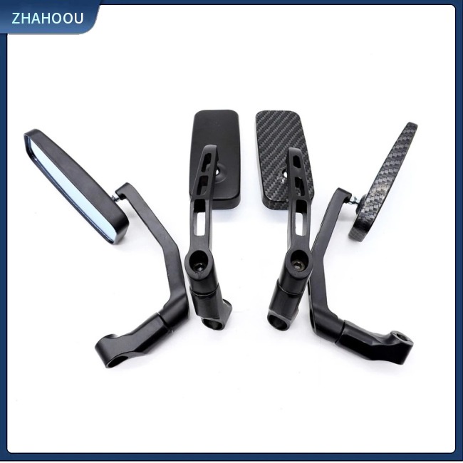 ☃Nhà Cửa☃ 1 Cặp Gương Chiếu Hậu Hình Vuông Bằng Nhôm Dạng Cong Chuyên Dụng Cho Xe Mô Tô